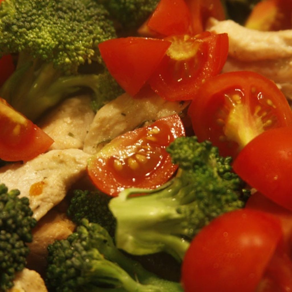 Toasted Veggies with Chicken